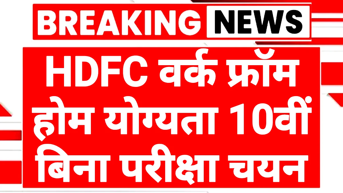 HDFC Bank Work From Home 2026